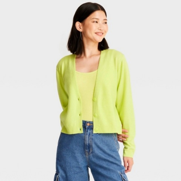a new day Sweaters - Women's Button Down Cardigan light green A New Day
